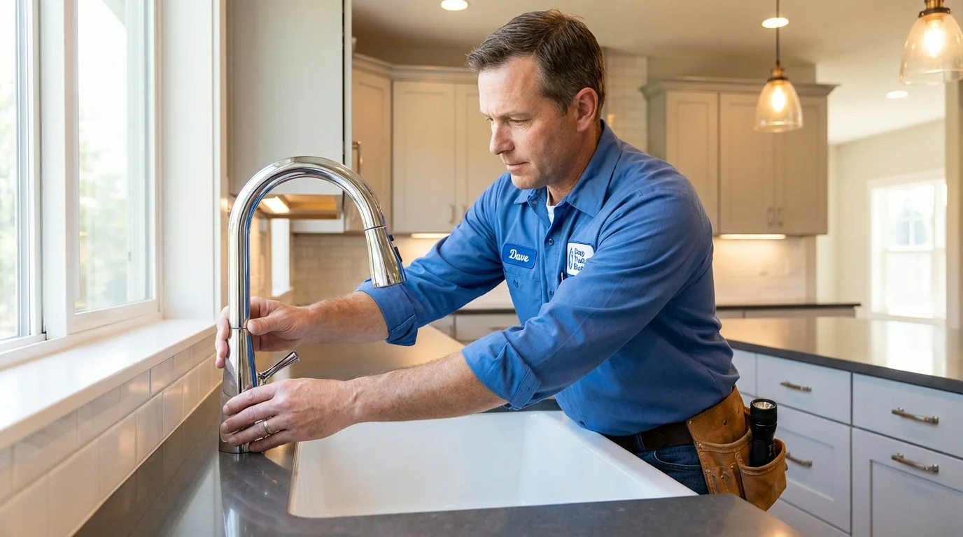Kitchen faucet installation by Johns Plumbing LLC in Pass Christian